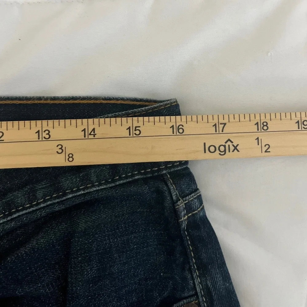 Levis 527 Slim Bootcut Jeans Mens 32x34 Dark Wash Blue Western Denim 05527-0501 - Picture 6 of 9